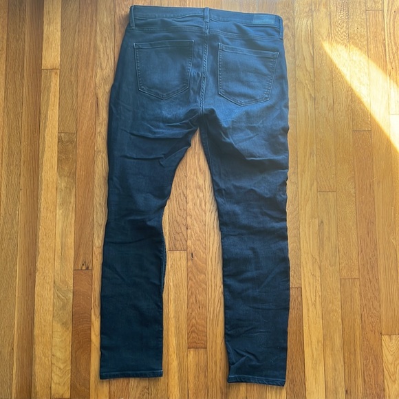 Express Super Skinny Mid Rise Dark Wash Jeans, 12 - Picture 2 of 2